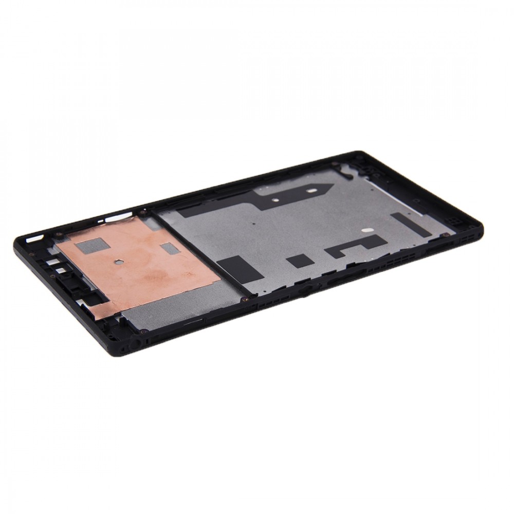 Front Housing  with Adhesive Sticker for Sony Xperia T2 Ultra(Black) Sony Replacement Parts Sony Xperia T2 Ultra